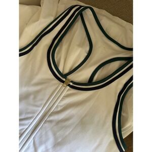 Varley Dress Women's Medium Tennis Athletic Jane‎ Court Pleated White Green Trim